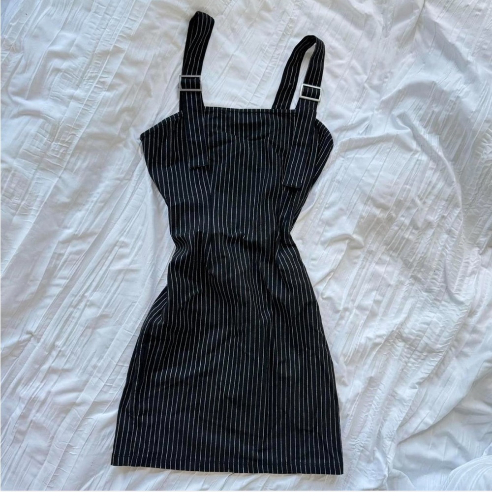 Black & White Striped Mini Dress